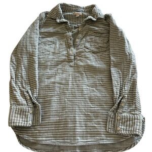 Merona Sage Green Striped Button-Down Shirt